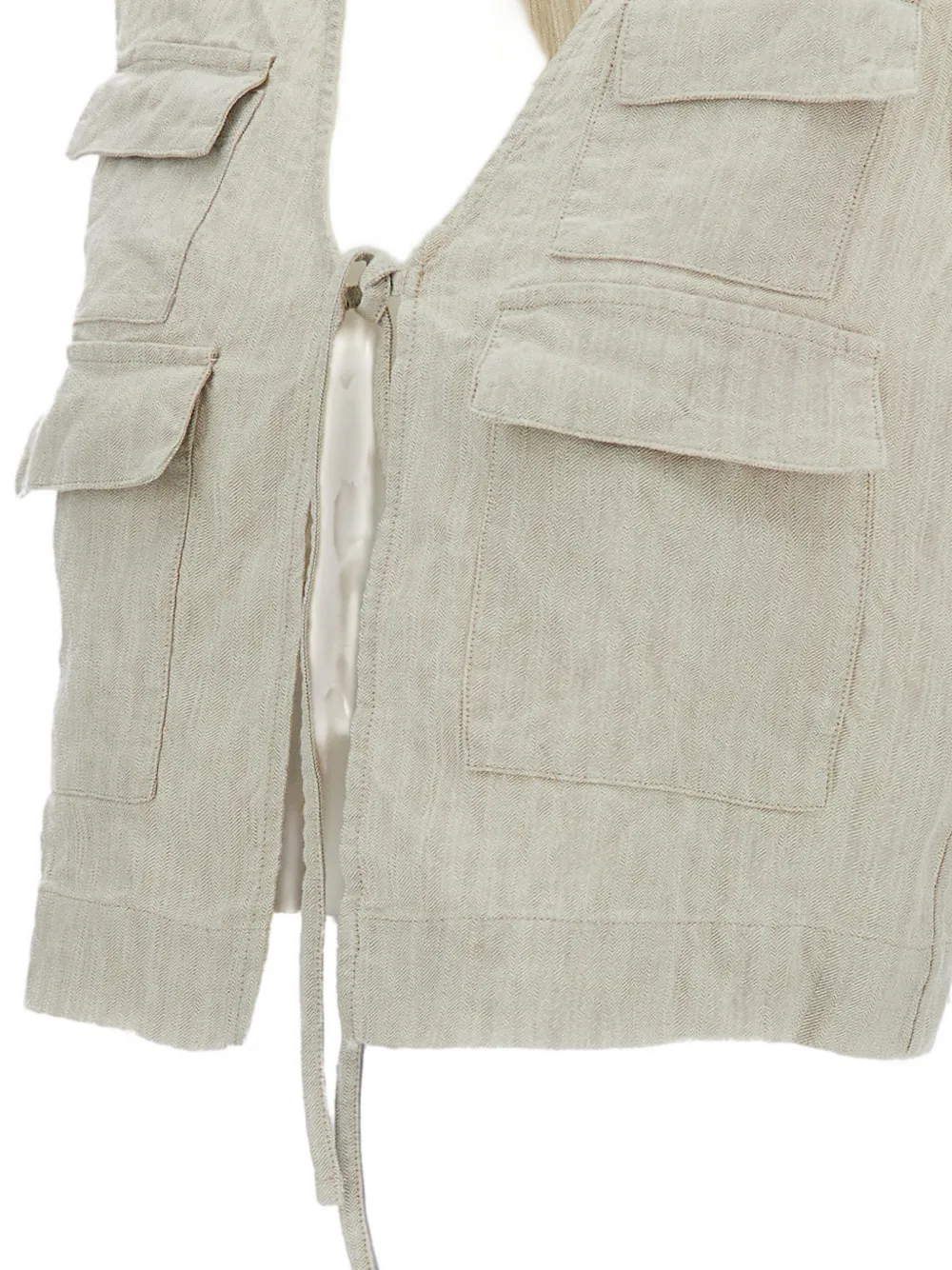  Barena Tie Front Top - Neutrals 
