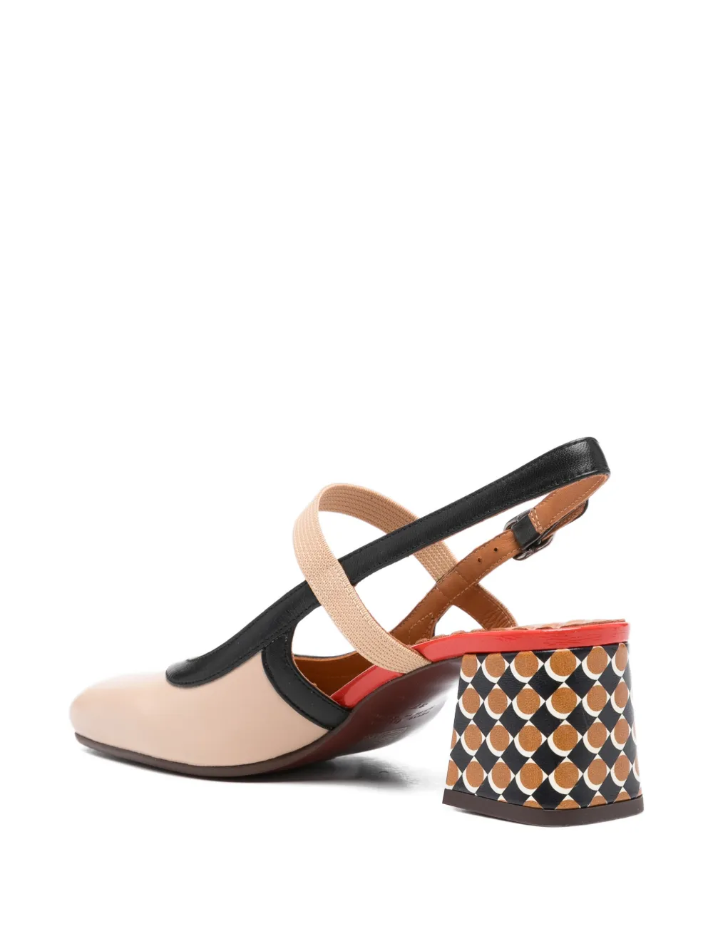 Chie Mihara Voyage leren pumps met patroon Beige