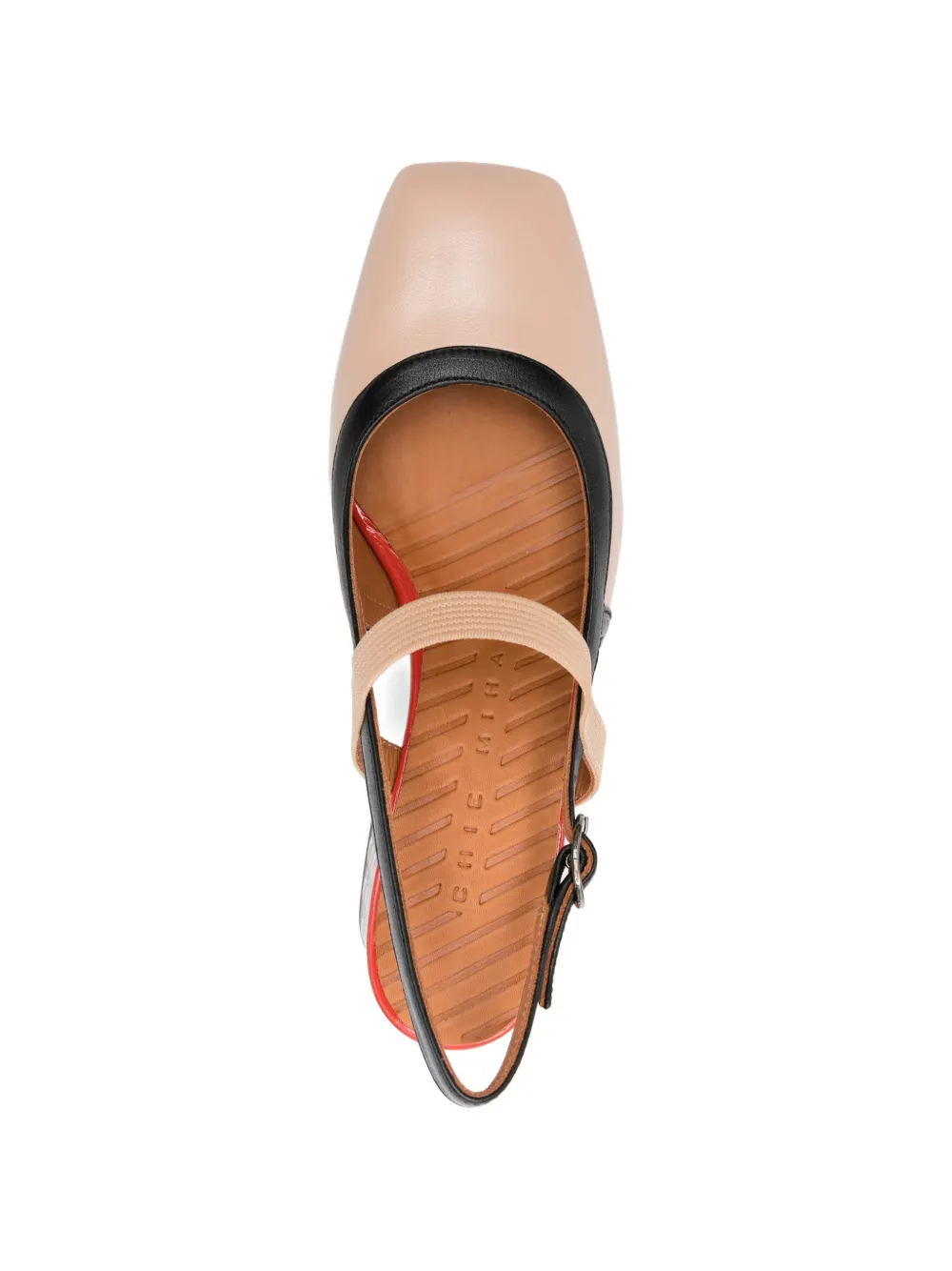 Chie Mihara Voyage leren pumps met patroon Beige