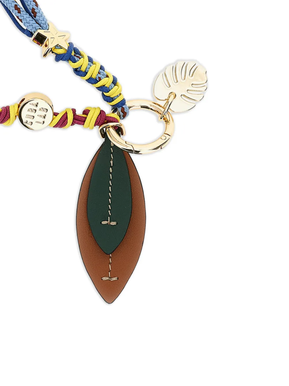  Cuba Lab Leaf-motif Keyring - Brown 