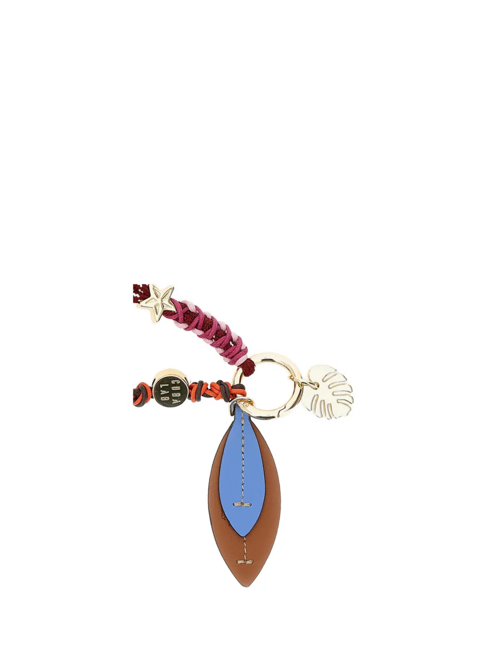  Cuba Lab Woven Beaded Keyring - Blue 