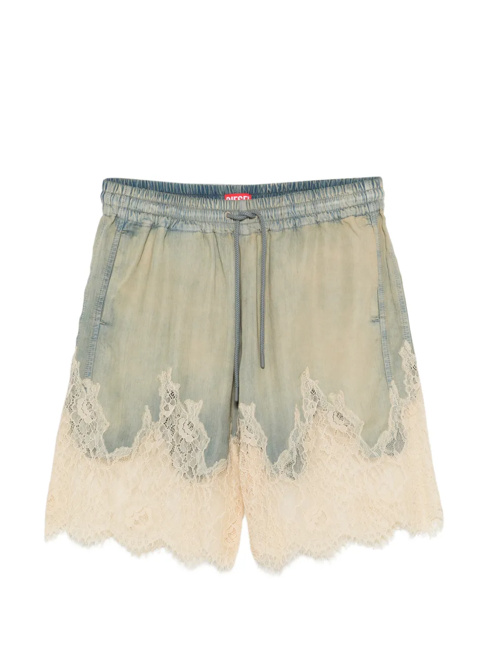 Diesel De-Malkia-S lace trim shorts - Blu