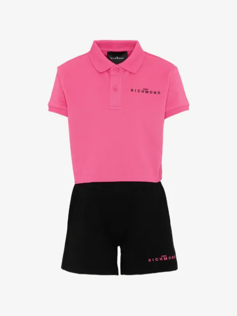 John Richmond Junior set de playera tipo polo y shorts