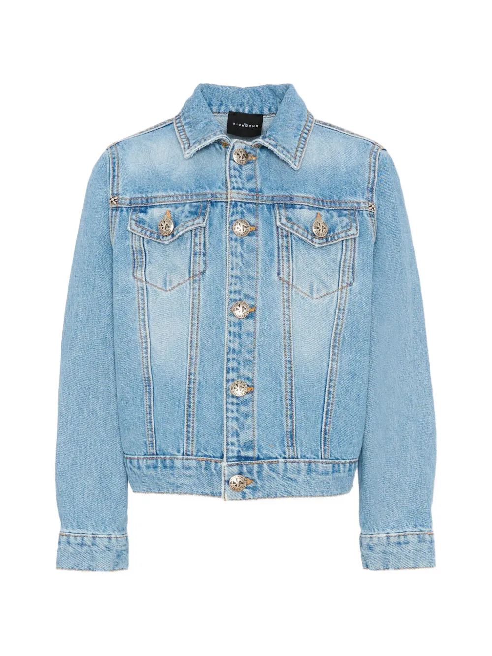 John Richmond Junior appliqué denim jacket - Blu