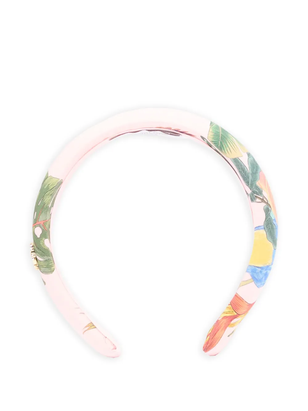 Roberto Cavalli Junior floral-print heandband - Rosa