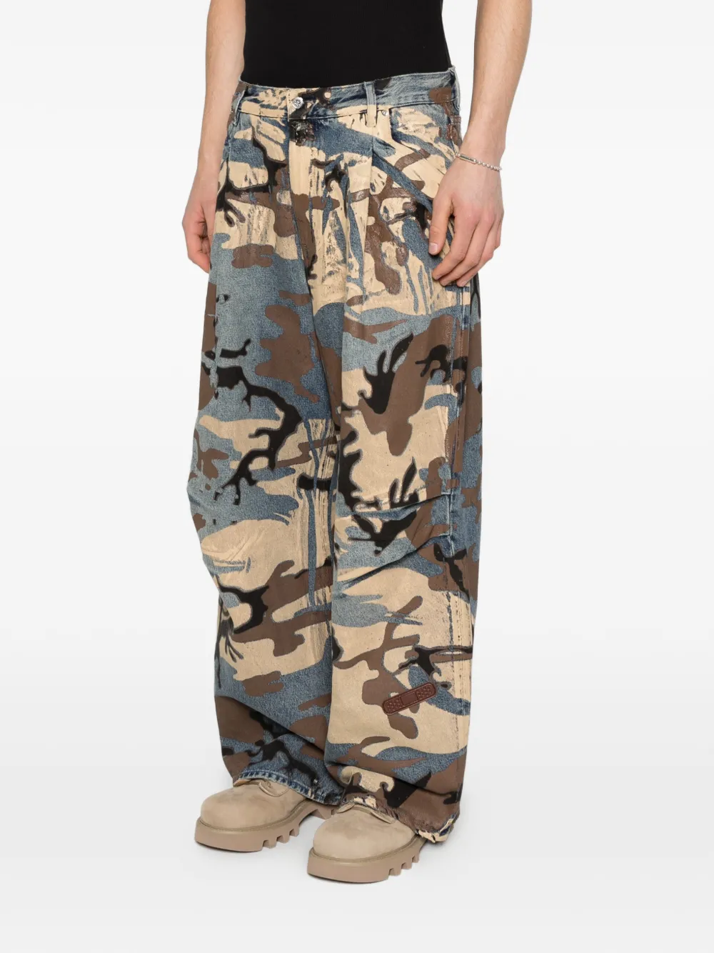  Pdf Camouflage-pattern Jeans - Blue 