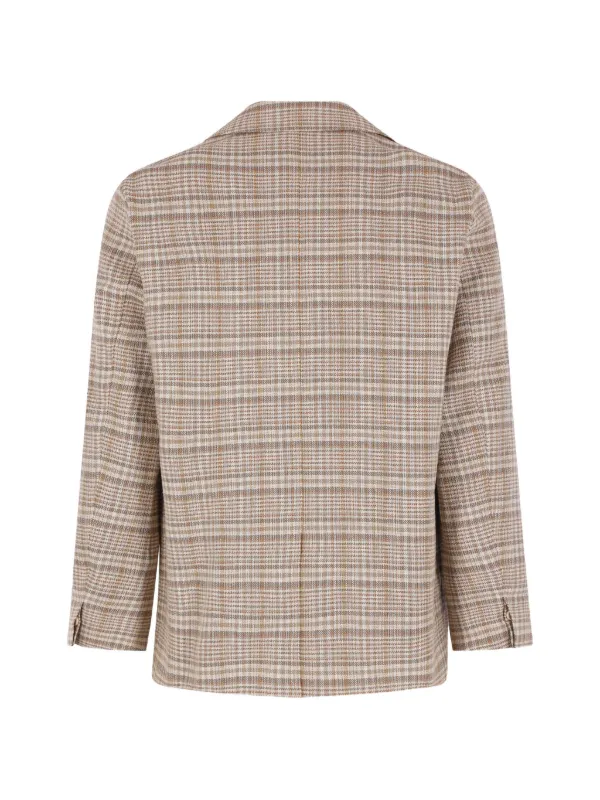 ジャケット・アウター AURALEE double face check collar coat Auralee Checked Shirt Jacket | Neutrals | FARFETCH JO