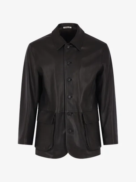 Auralee Lederjacke mit Knöpfen