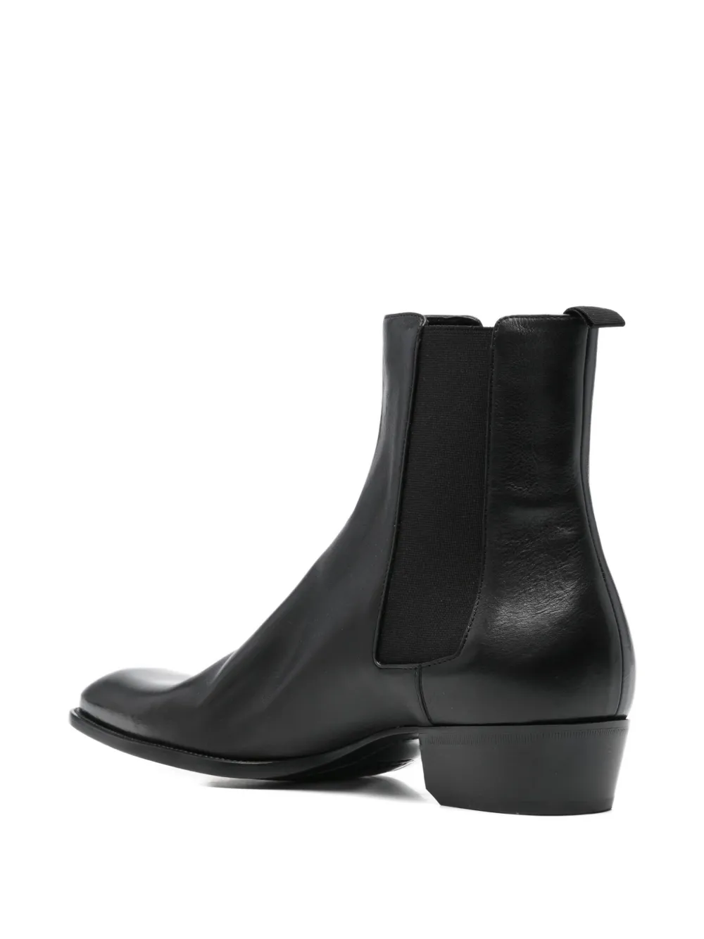 Saint Laurent Enkellaarzen met puntige neus Zwart