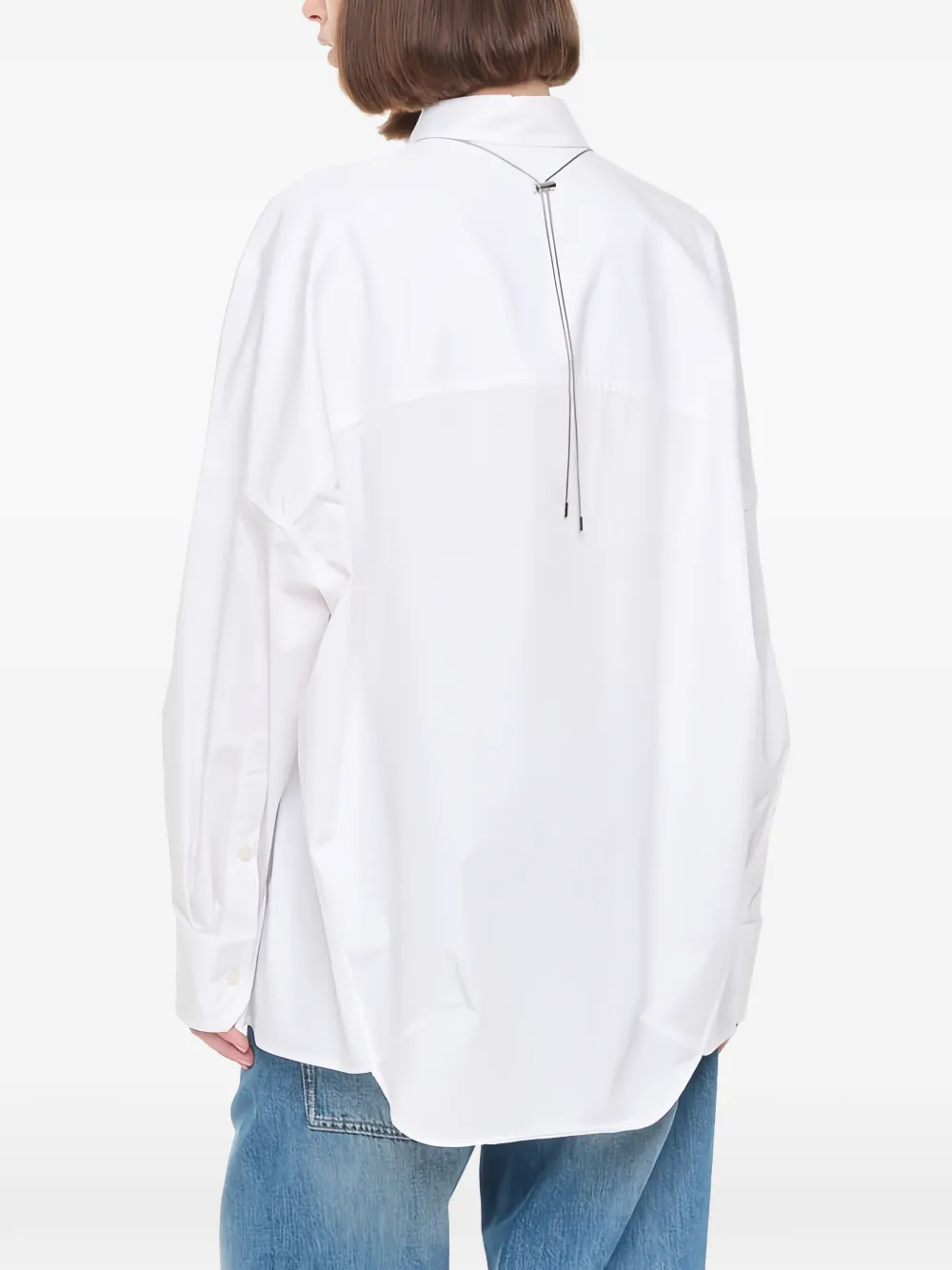  Plan C Drapped-back Shirt - White 