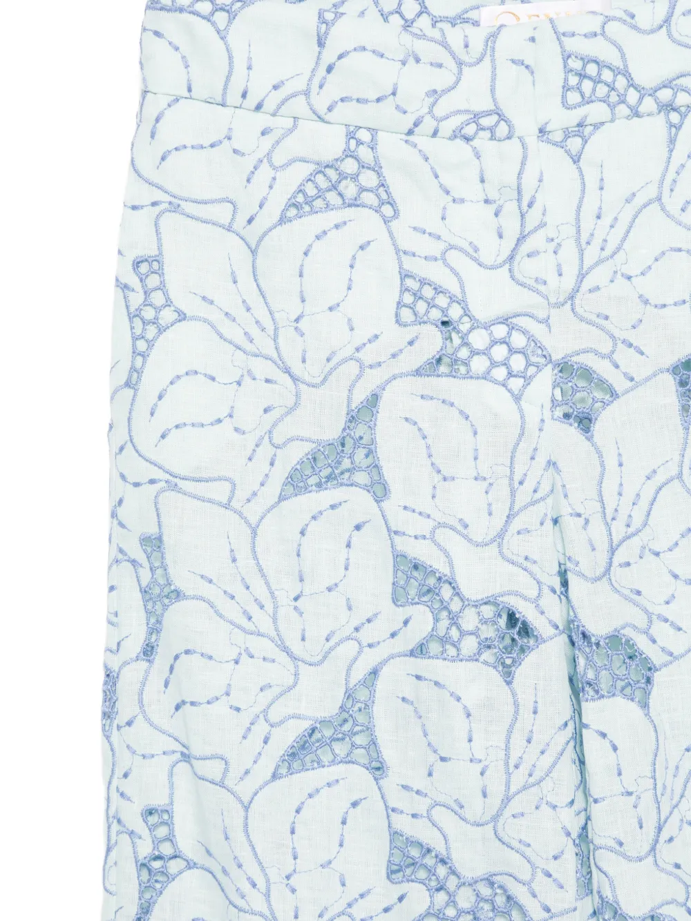  Genny Embroidered Trousers - Blue 