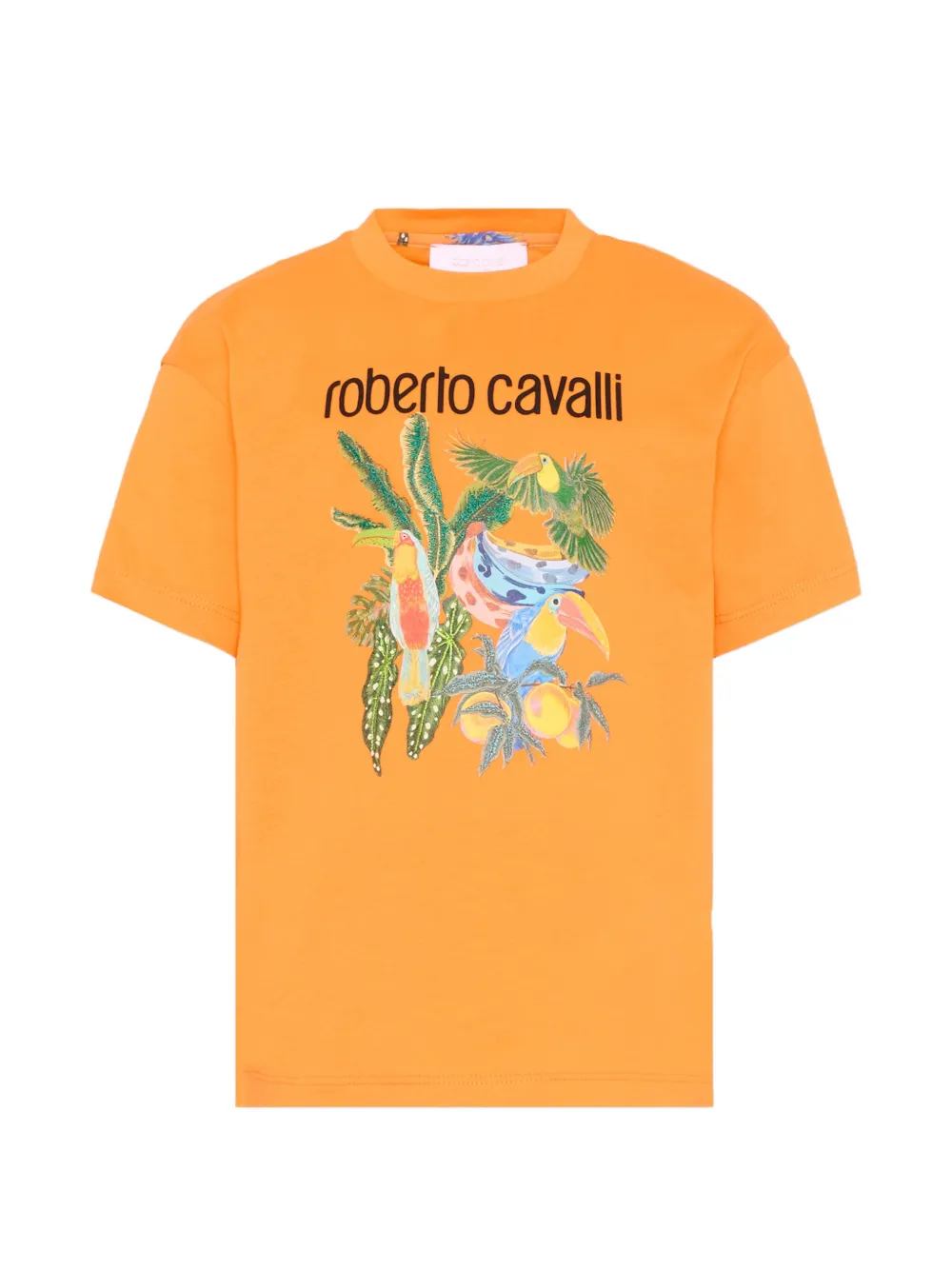 Roberto Cavalli Junior printed short-sleeve T-shirt - Arancione