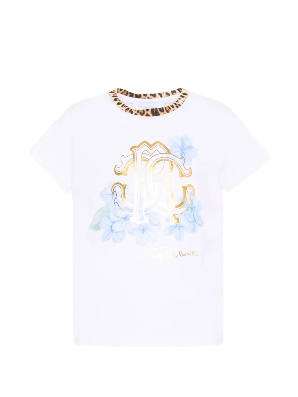 Roberto Cavalli Junior logo-print t-shirt - Bianco