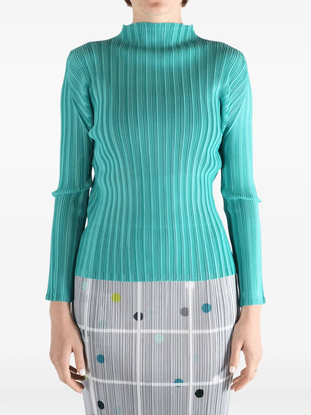 Pleats Please Issey Miyake Pleated Top - Green 