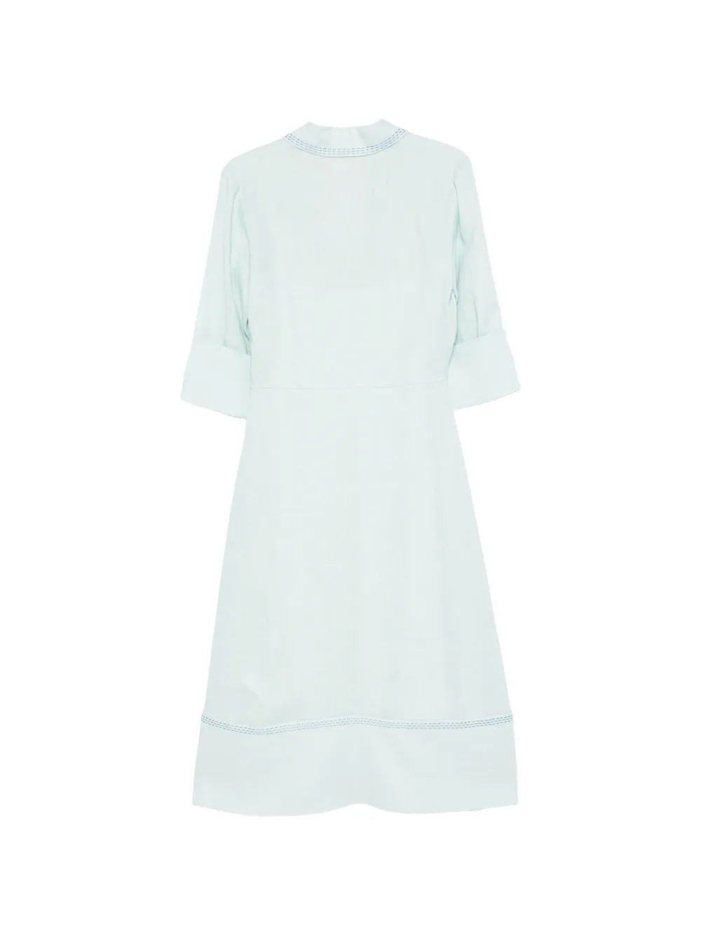 V-Neck Stitch Midi Dress