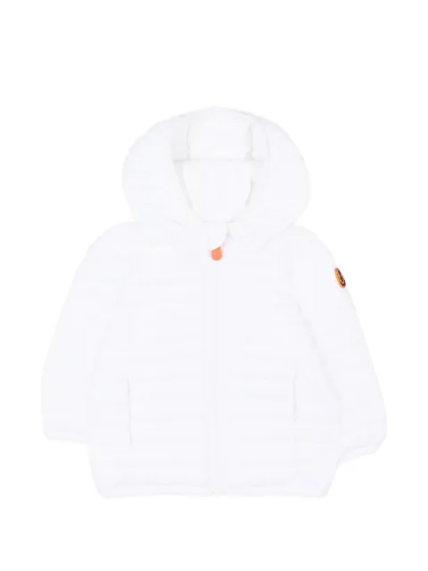Save The Duck Kids logo-patch hooded jacket