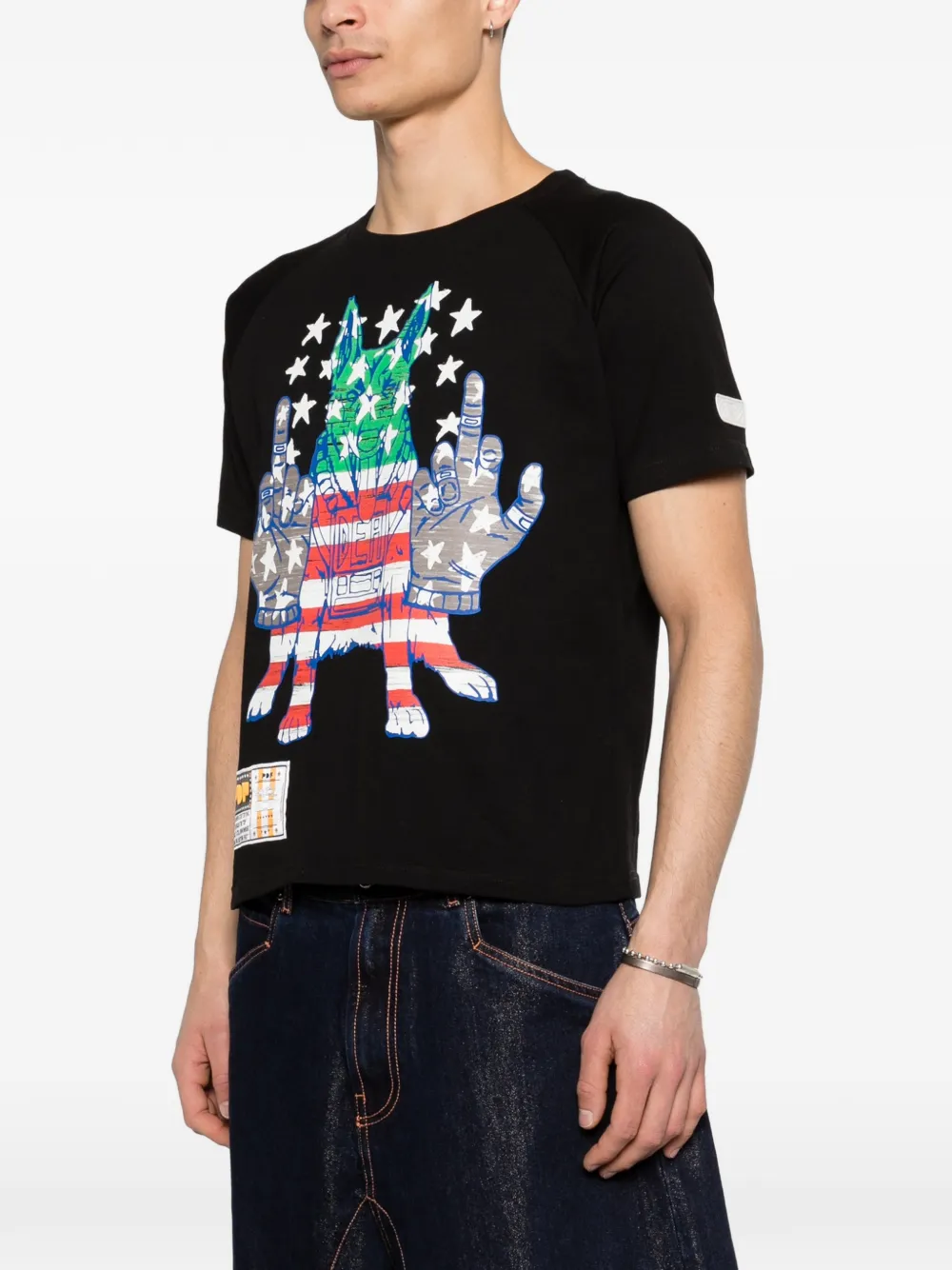  Pdf Graphic-print T-shirt - Black 