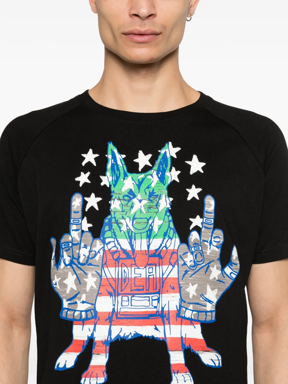 PDF T-shirt met grafische print Zwart