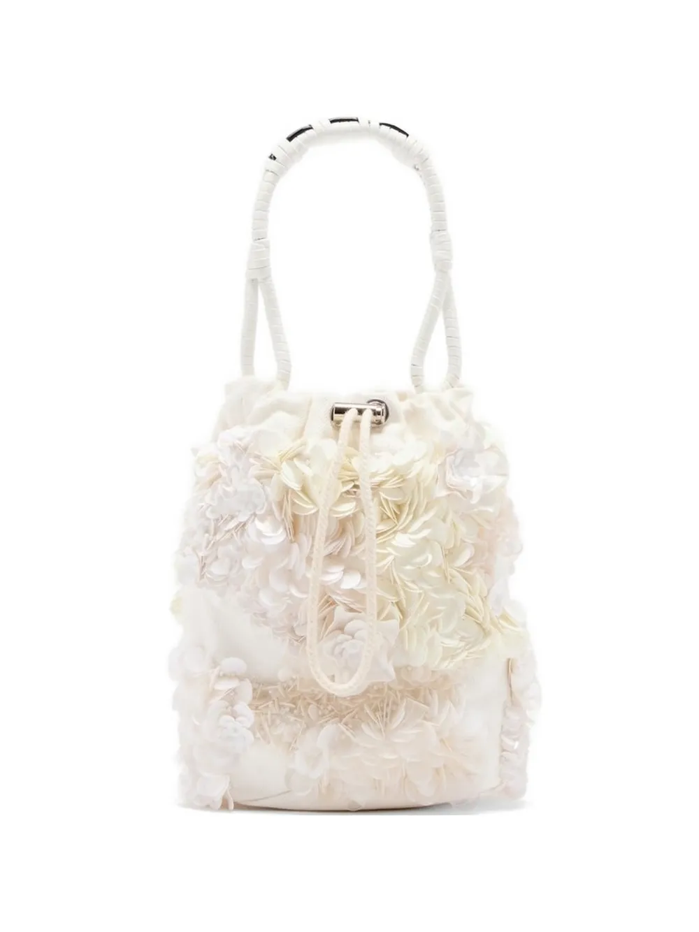 Plan C sequins bucket bag - Bianco