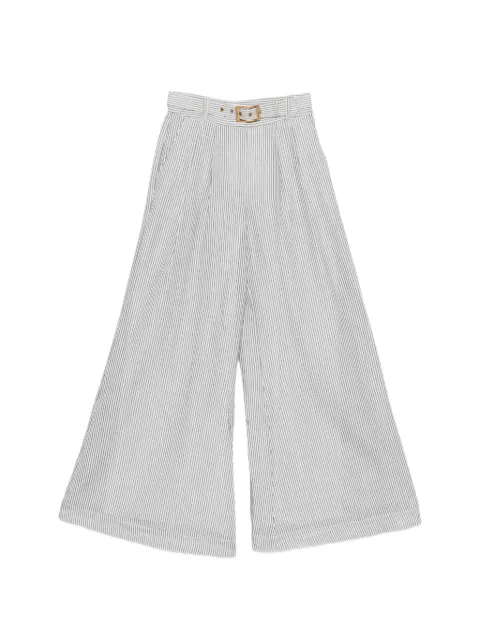 ZIMMERMANN pantalones palazzo con motivo de rayas y cinturón