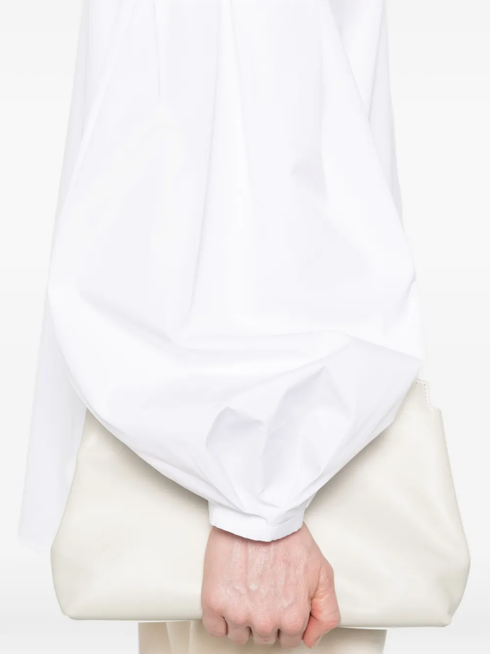 Genny Blouse met puntige kraag Wit