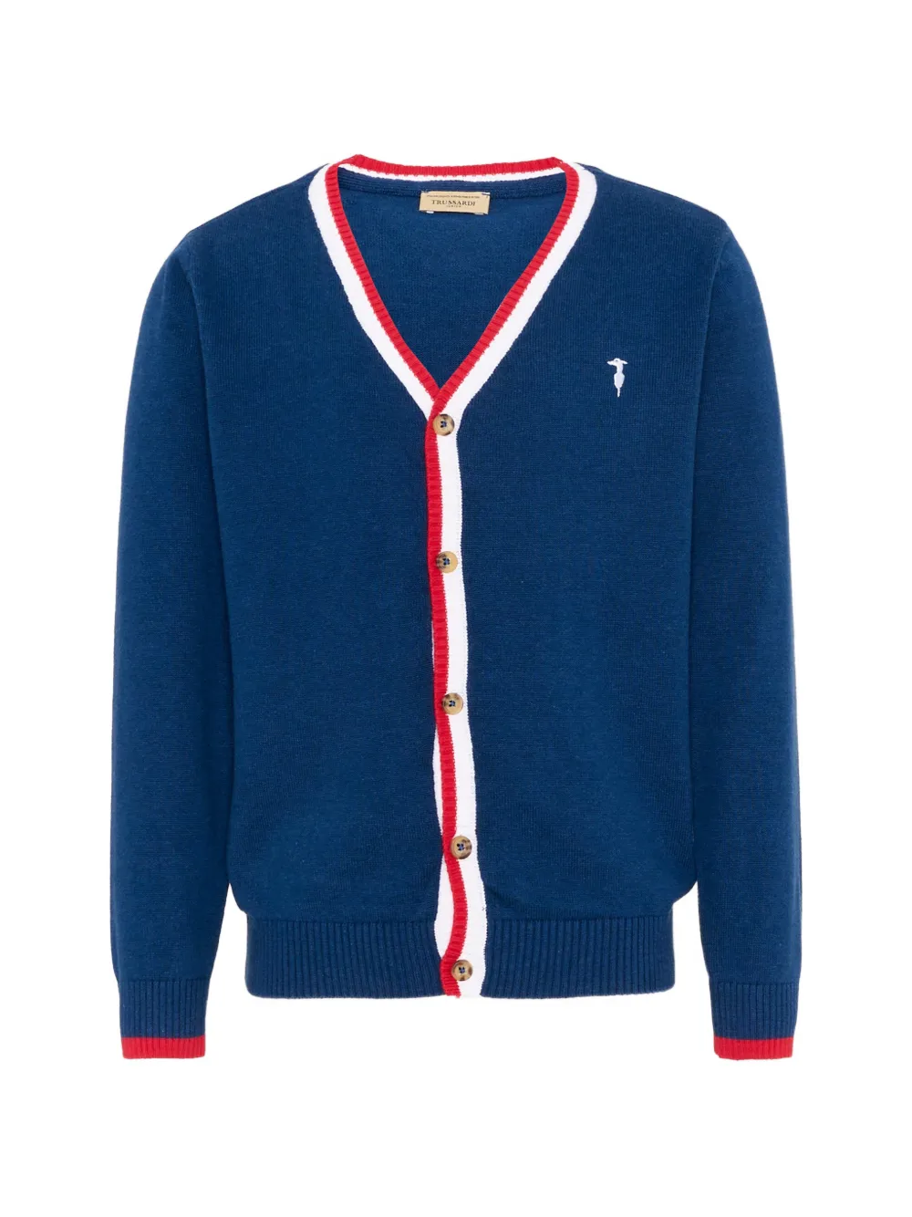 TRUSSARDI JUNIOR V-neck cardigan - Blu