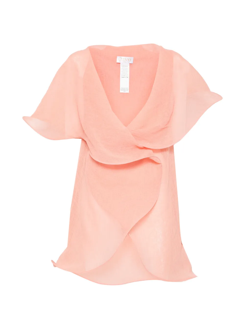 Genny draped-design top - Arancione