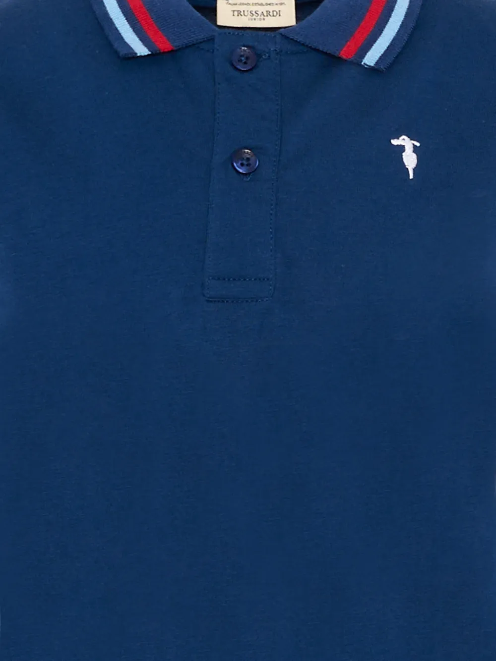  Trussardi Junior Logo-detail Polo Shirt - Blue 