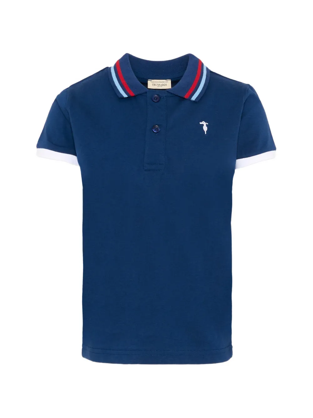TRUSSARDI JUNIOR logo-detail polo shirt - Blu