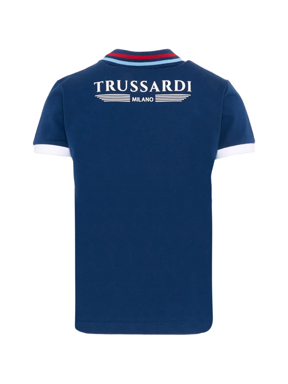  Trussardi Junior Logo-detail Polo Shirt - Blue 