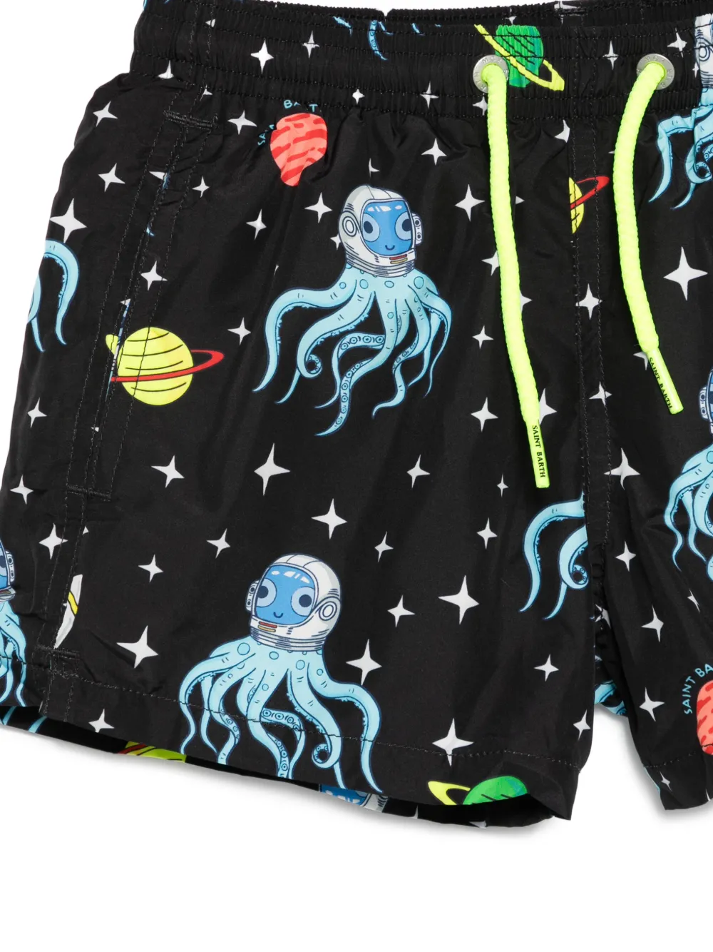 MC2 Saint Barth Kids Jean Lighting zwembroek met octopusprint Zwart