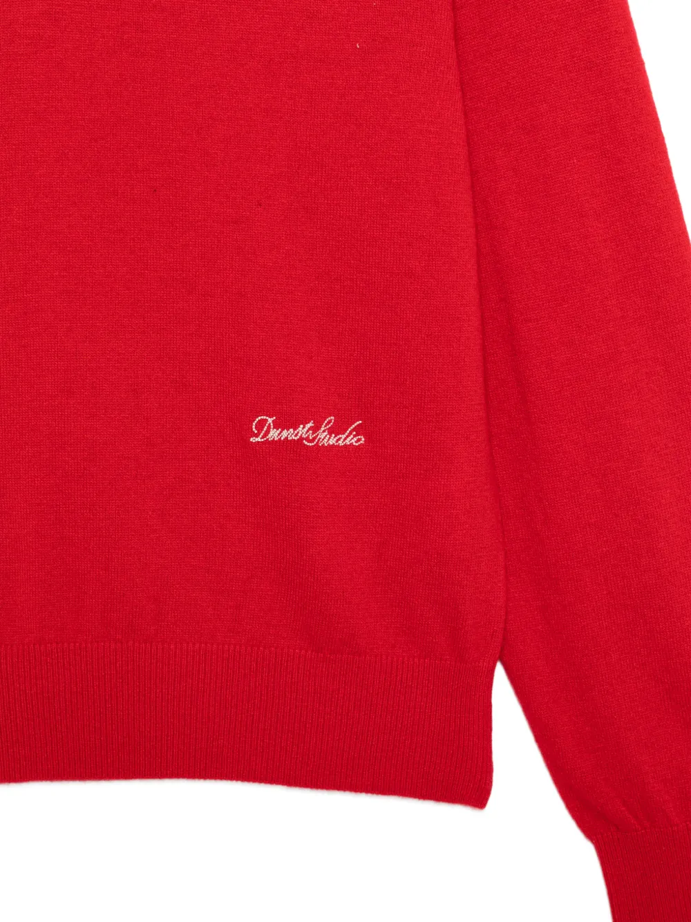  Dunst V-neck Logo Sweater - Red 