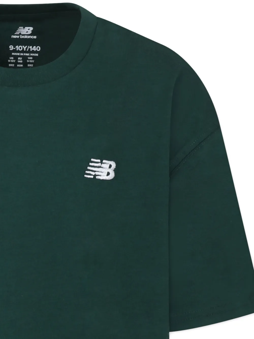 New Balance Kids T-shirt met logo en korte mouwen Groen