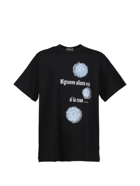 Yohji Yamamoto playera con estampado gráfico