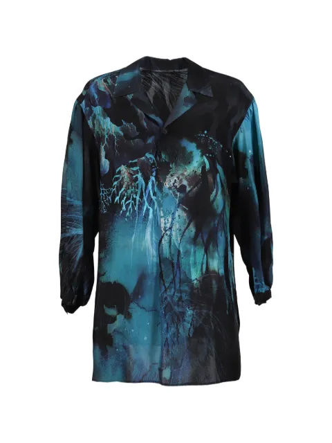 Yohji Yamamoto printed collared shirt