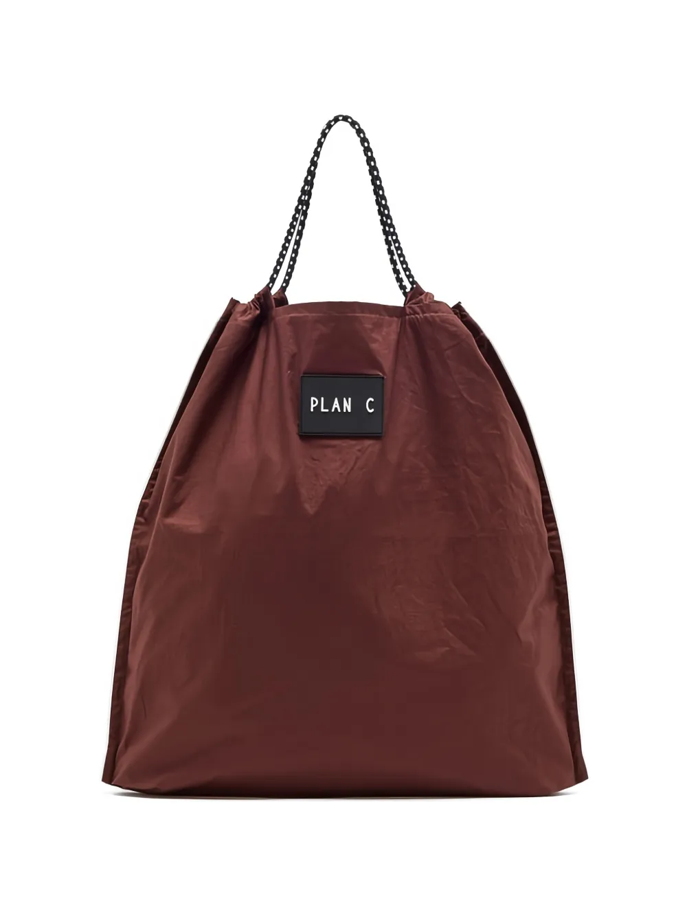 Plan C drawstring tote bag - Marrone