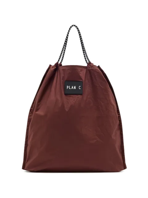 Plan C drawstring tote bag