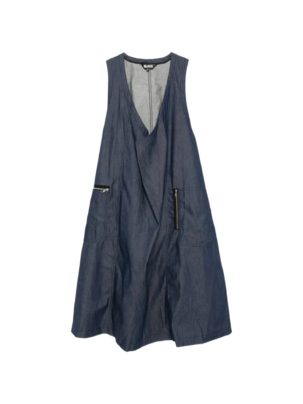 Comme Des Garçons Black zip-pocket sleeveless dress - Blu