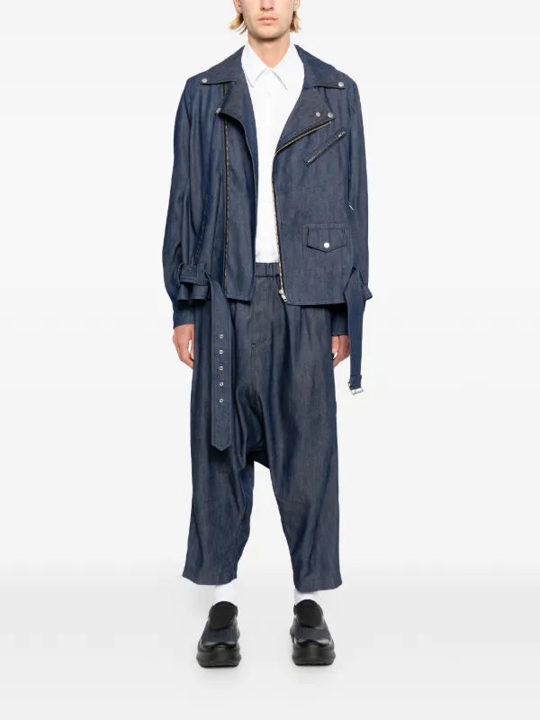 tricot COMME des GARCONS ジャケット　ベルベットポケット Black Comme Des Garçons ベルテッド デニムジャケット | ブルー
