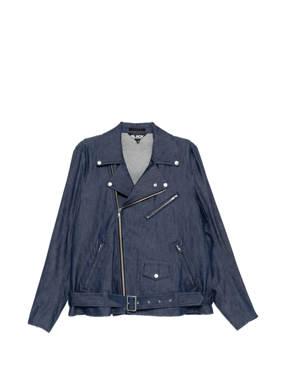 Comme Des Garçons Black denim biker jacket - Blu