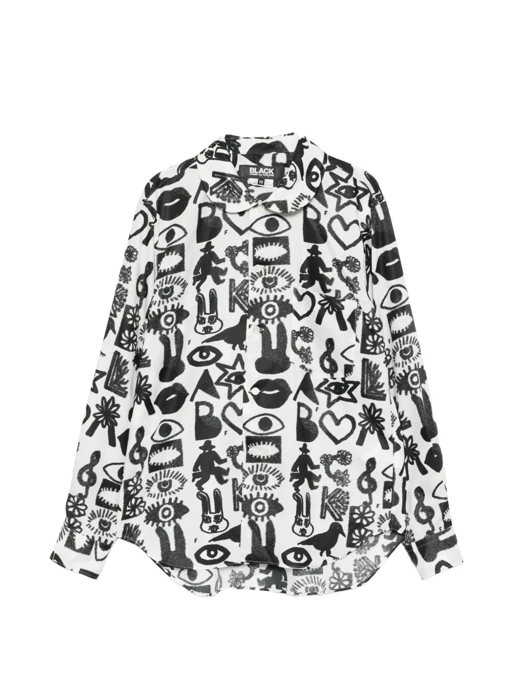 Comme Des Garçons Black graphic-print shirt - Bianco