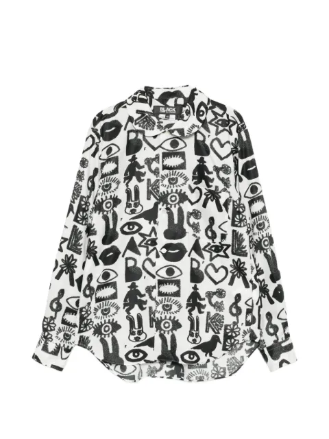 Comme Des Garçons Black graphic-print shirt