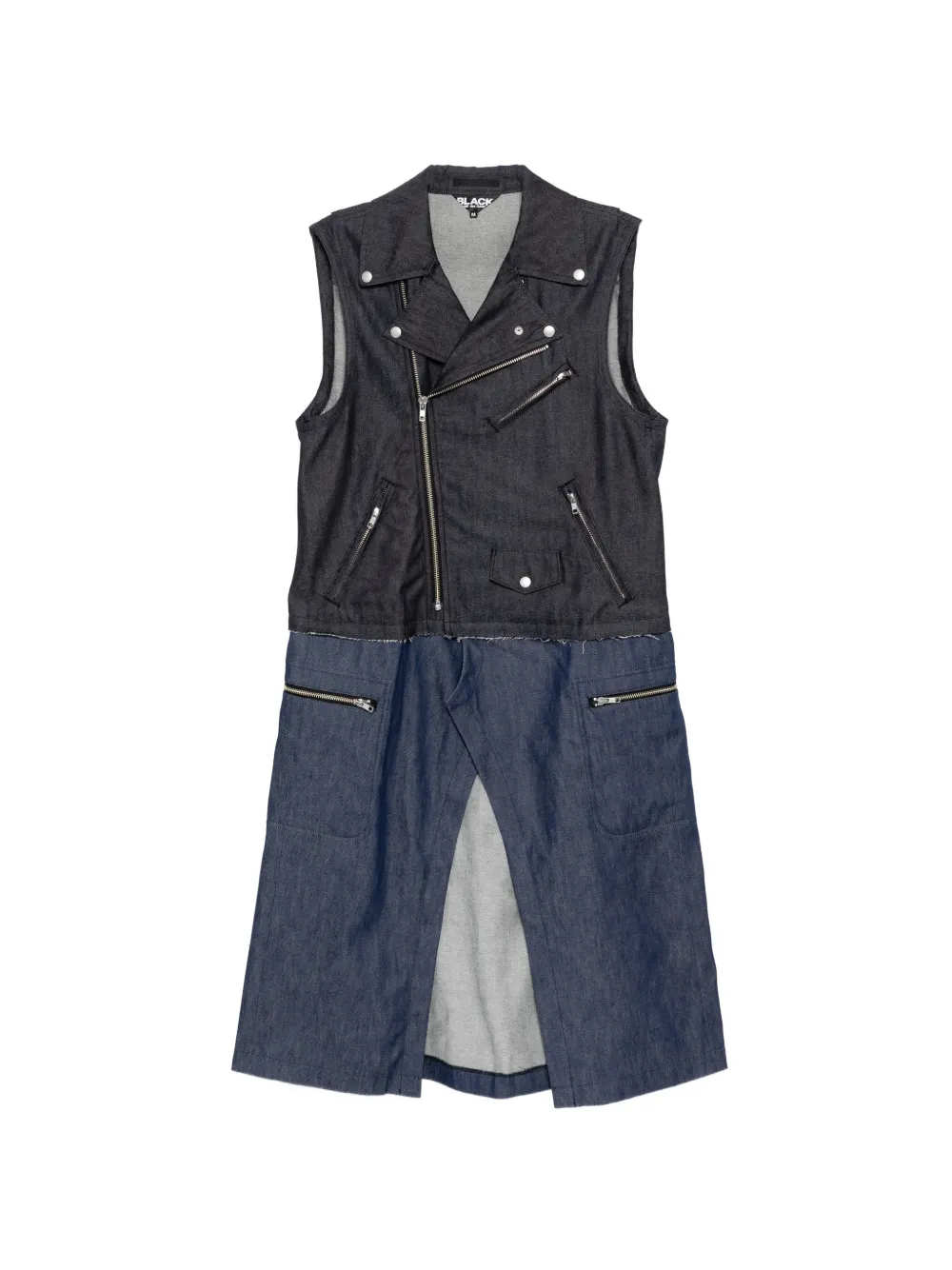 Comme Des Garçons Black denim zipped coat - Blue