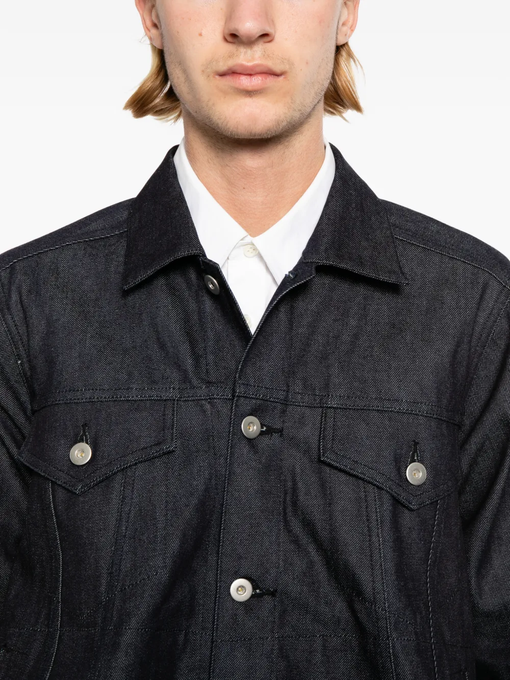 Black Comme Des Garçons Denim jack Blauw