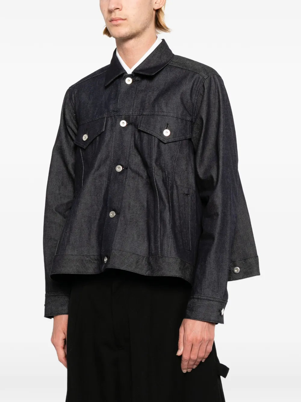 Black Comme Des Garçons Denim jack Blauw