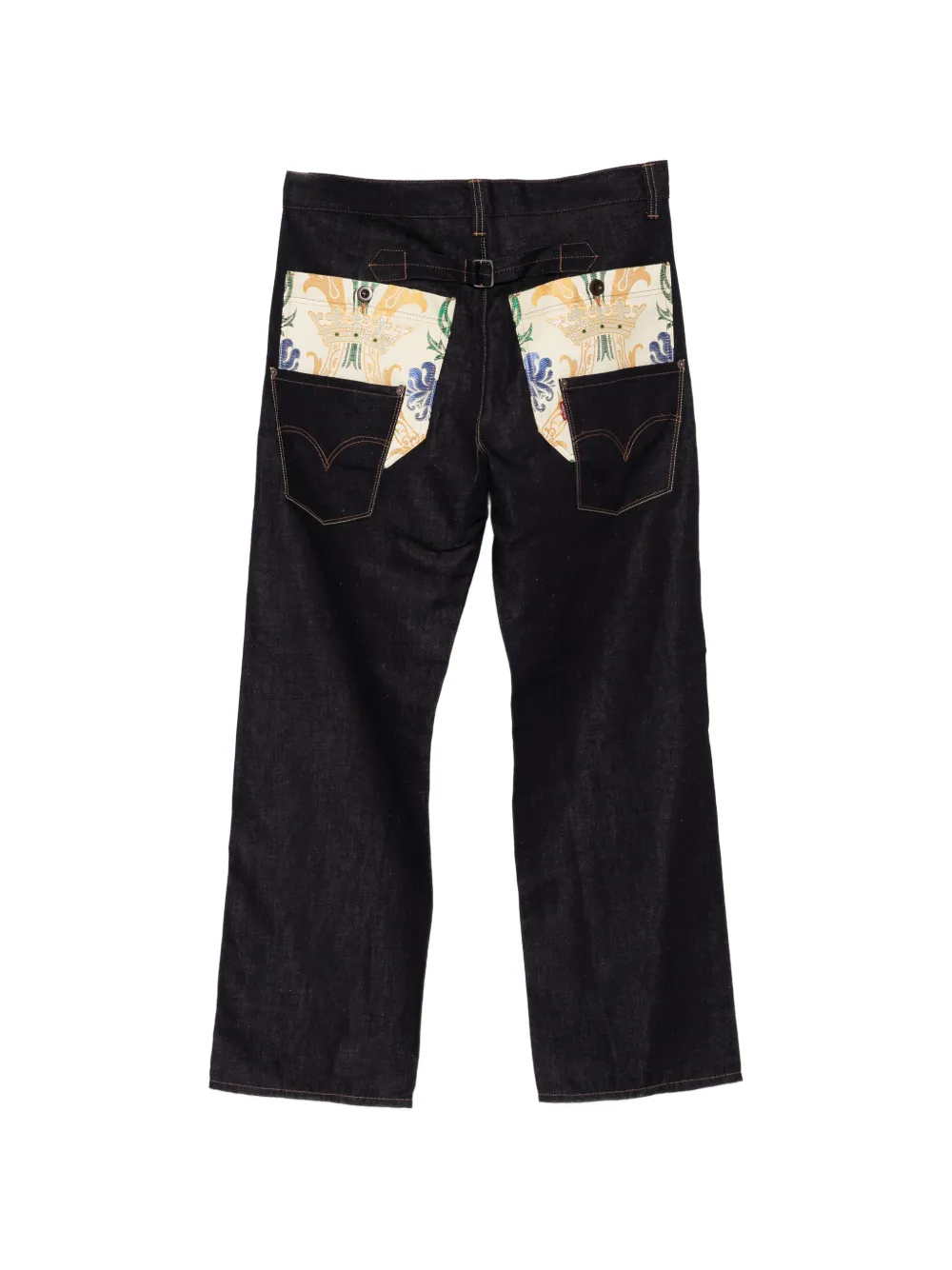 Junya Watanabe MAN x Levis jeans met jacquard Blauw