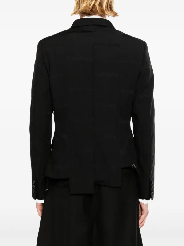 BLACK COMME des GARÇONS アシンメトリージャケット S Black Comme Des Garçons アシンメトリー ジャケット | ブラック