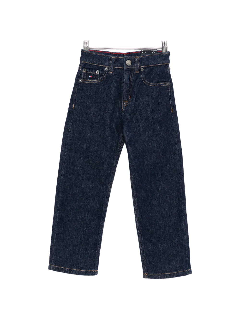 Tommy Hilfiger Junior five-pockets button-fastening jeans - Blu