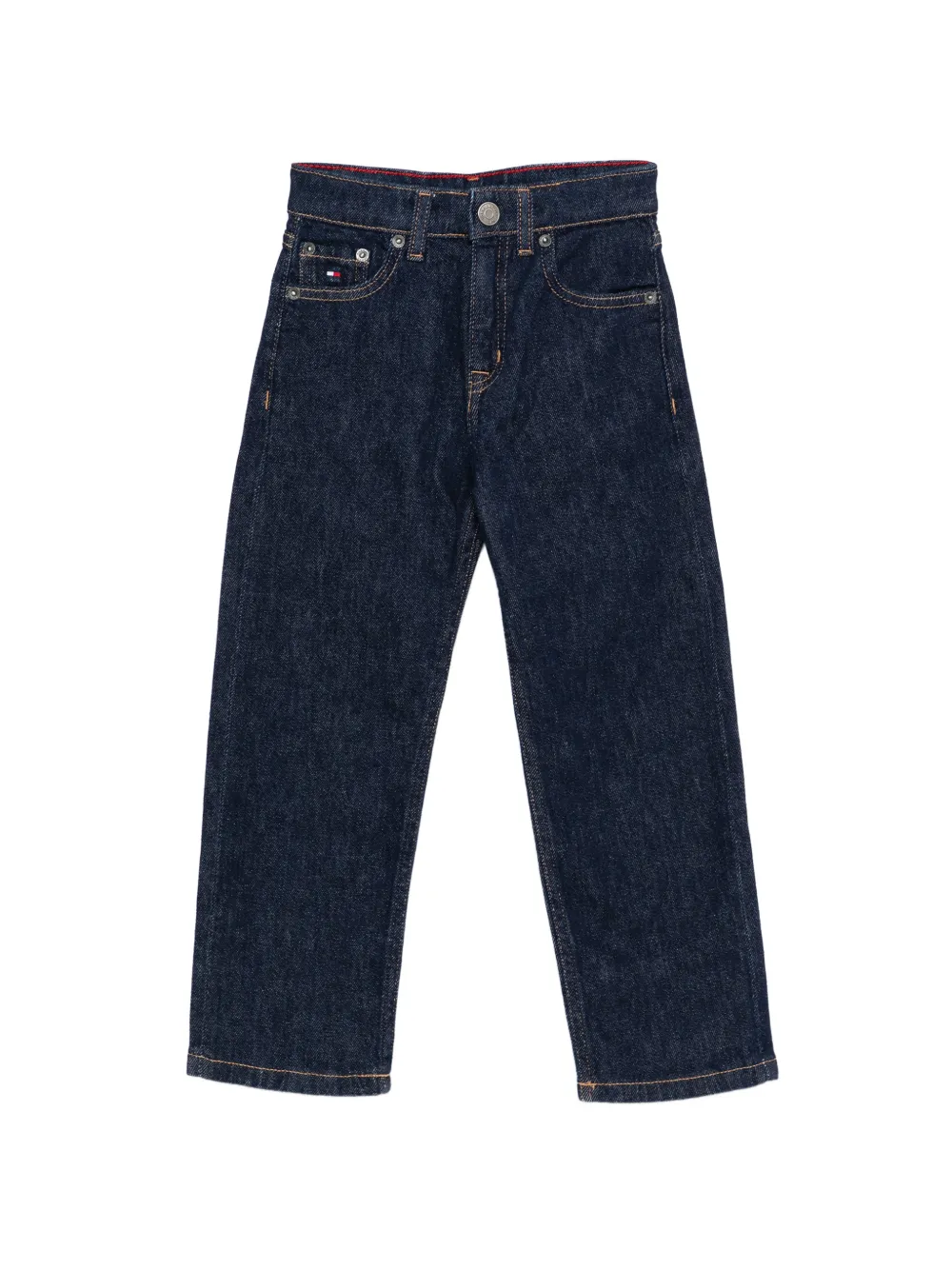 Tommy Hilfiger Junior five-pockets button-fastening jeans - Blu