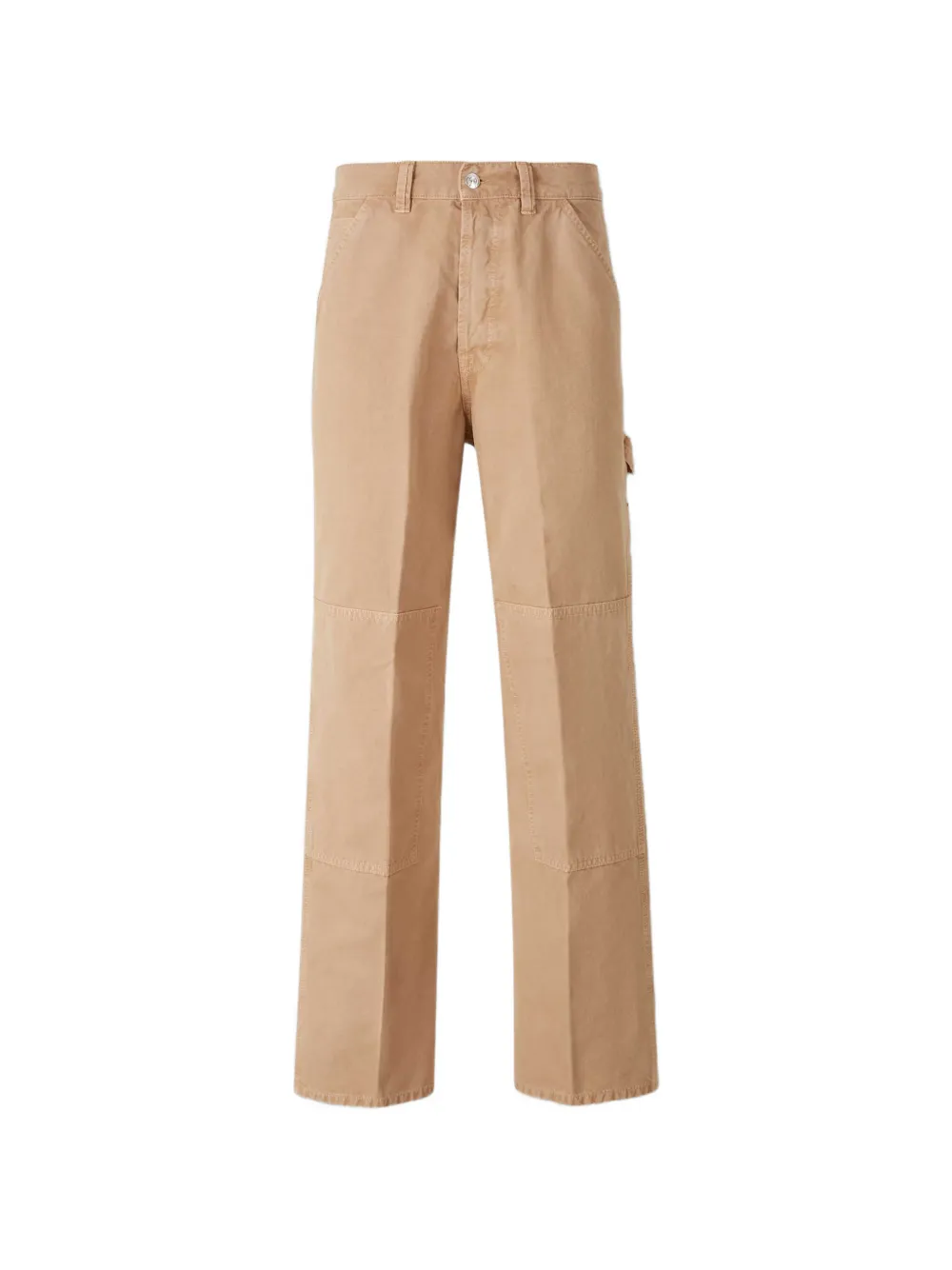 Nine In The Morning logo-patch trousers - Toni neutri